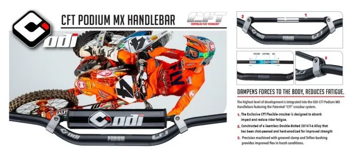 Мото кермо ODI MX Handlebars, "CFT" Podium, McGrath - 902 Black