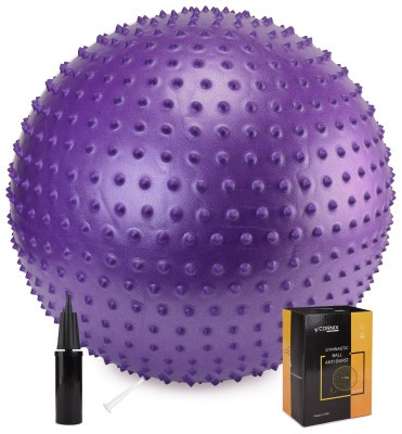 М'яч для фітнесу (фітбол) Cornix 55 см масажний Anti-Burst XR-0468 Violet