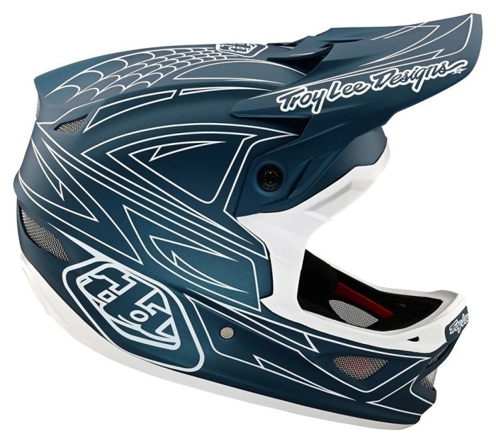 Велосипедный шлем TLD D3 FIBERLITE HELMET SpiderStripe [Blue] L