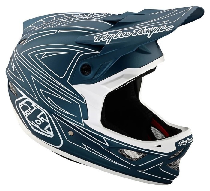 Велосипедный шлем TLD D3 FIBERLITE HELMET SpiderStripe [Blue] L