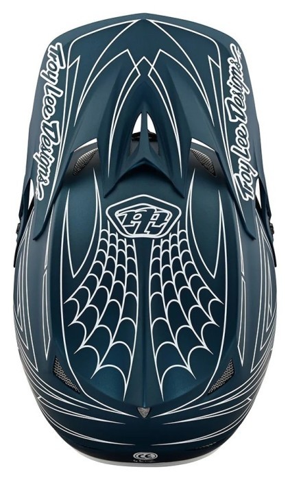 Велосипедный шлем TLD D3 FIBERLITE HELMET SpiderStripe [Blue] L