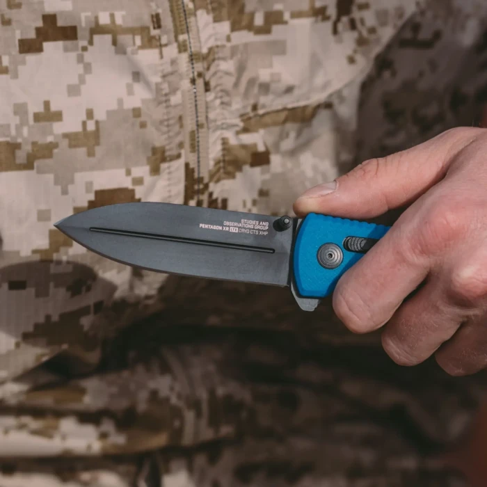 Нож складной SOG Pentagon XR LTE, Blue
