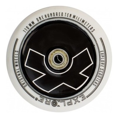 Колесо для трюкового самокату Explore 110 литий пластик abec -9 Білий