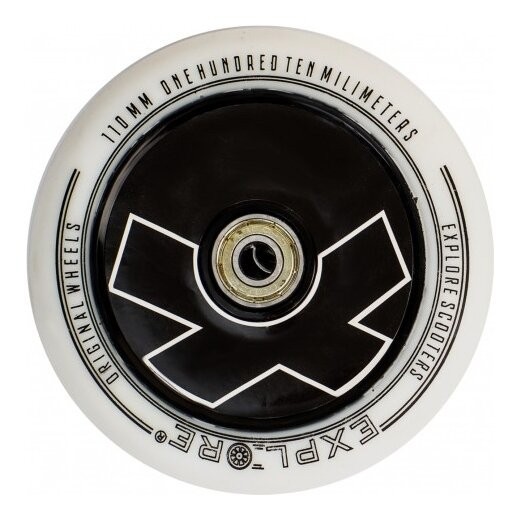 Колесо для трюкового самокату Explore 110 литий пластик abec -9 Білий, укр, укр