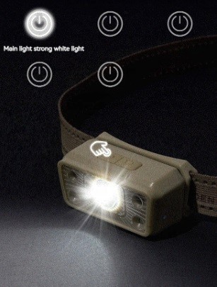 Ліхтар налобний Mobi Garden Zero 1200 NX23673006 sand
