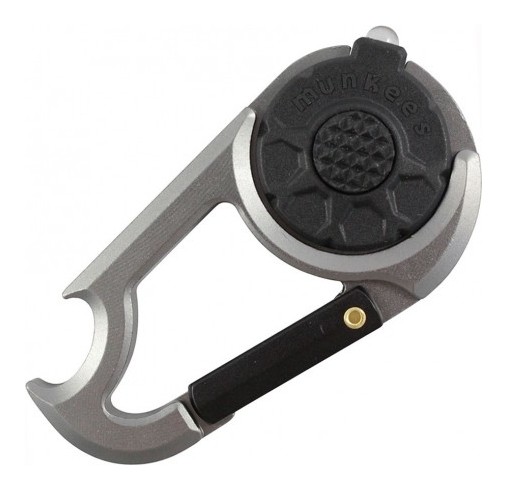 Munkees 1089 брелок-фонарик Carabiner LED with Bottle Opener NEW grey, укр, укр