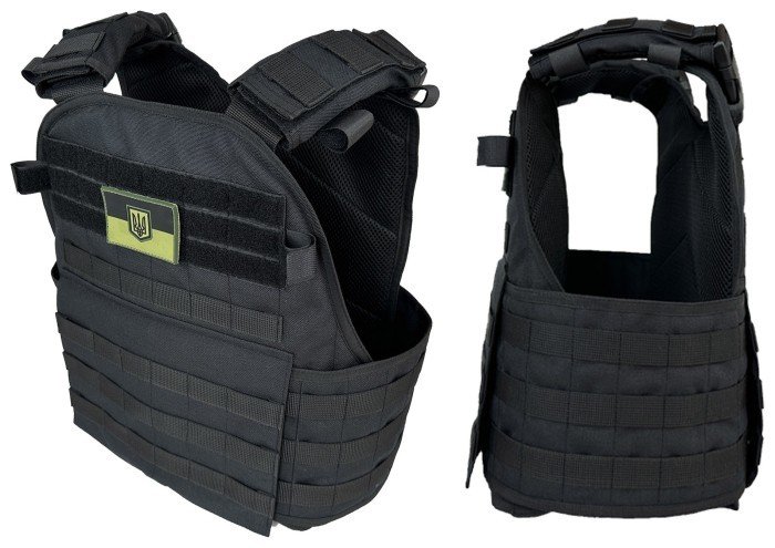 Плитоноска Pantsyr-2 (тактический военный жилет, бронежилет MOLLE) Черный