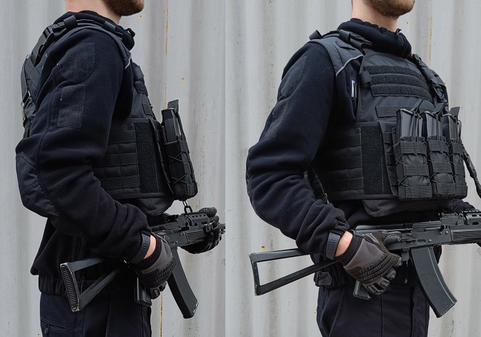 Плитоноска Pantsyr-2 (тактический военный жилет, бронежилет MOLLE) Черный