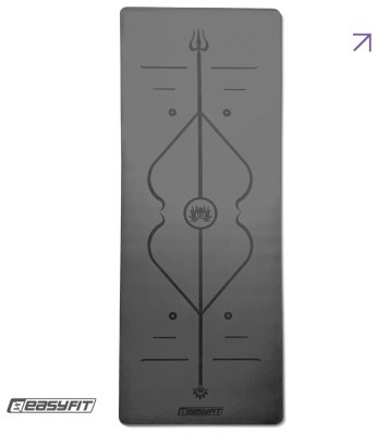 Коврик для йоги профессиональный EasyFit Pro каучук 5 мм Черный