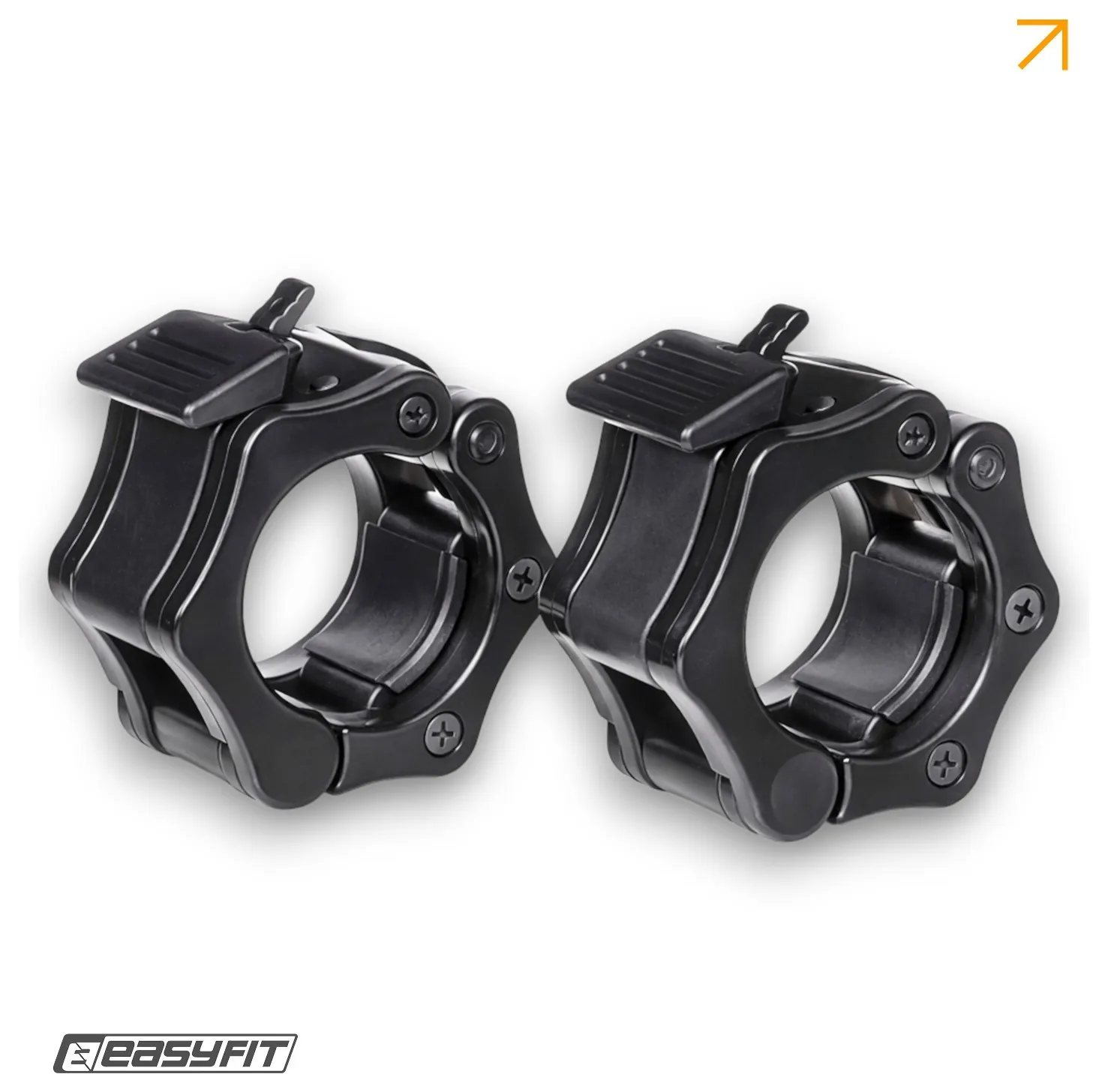 Зажими для штанги 50 мм EasyFit Lock-Jaw (пара) (Чорний)