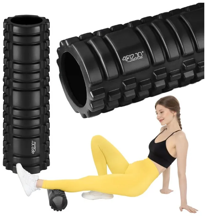 Массажный ролик 4FIZJO 45 x 13.5 см (валик, роллер) Black (P-5907739310545)
