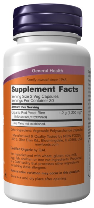 Red Yeast Rice 600mg - 120 vcaps