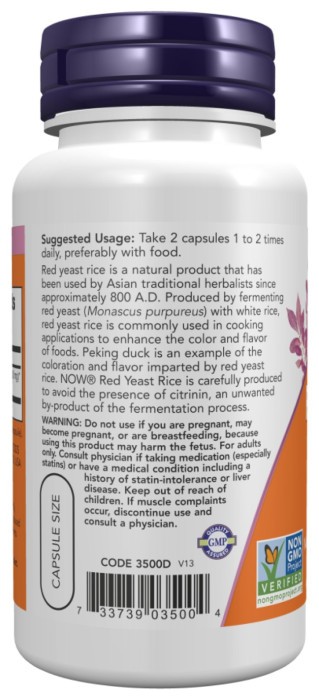 Red Yeast Rice 600mg - 120 vcaps
