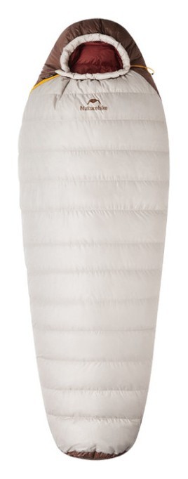 Спальник з натуральним пухом Naturehike Snowbird CNK2550WS014, p-р M, коричневий 400 г, укр, укр