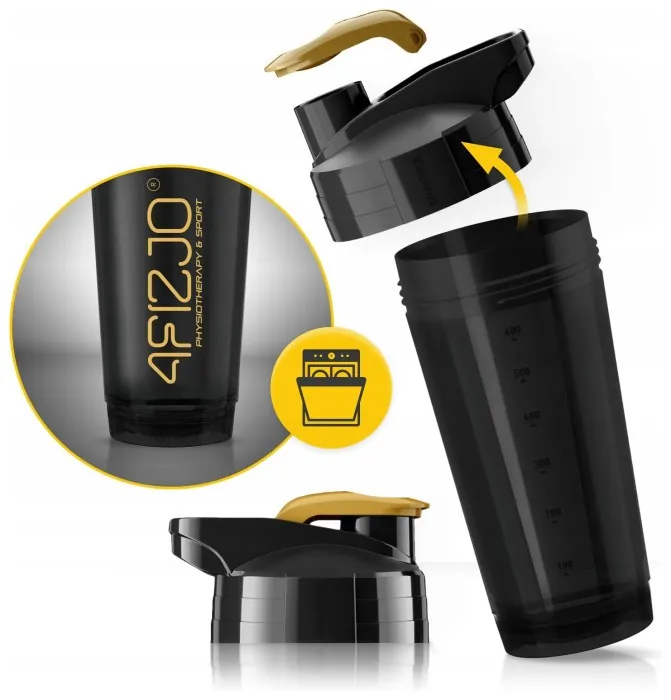 Шейкер спортивный 4FIZJO Ultra 700 мл Black/Gold (P-5905973407038)