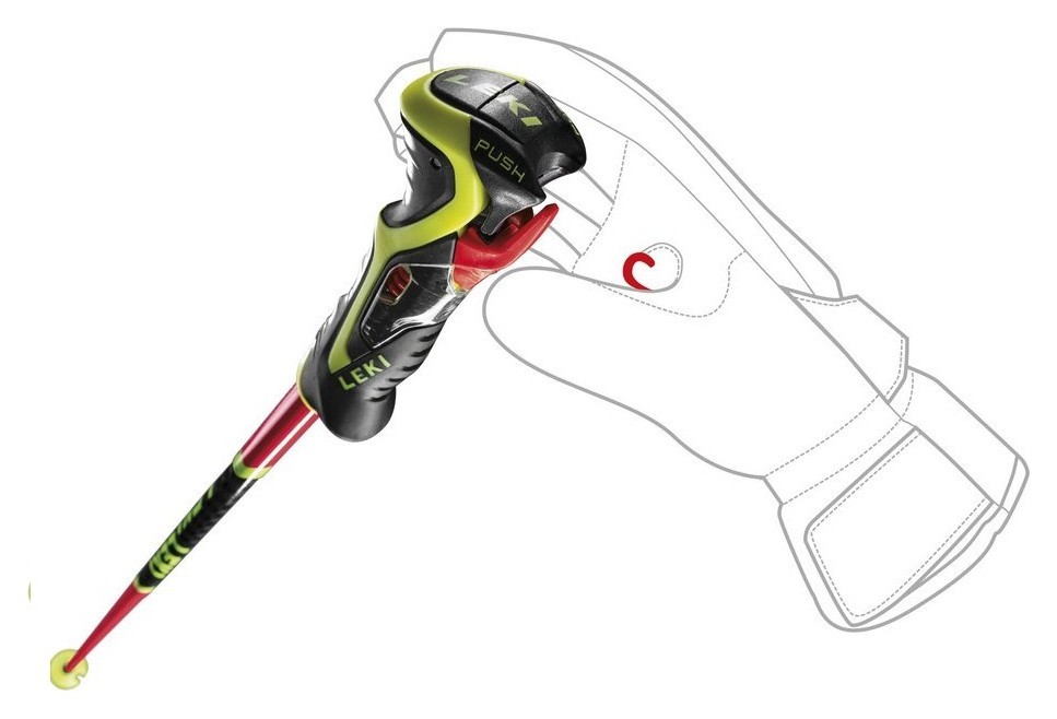 Палки для горных лыж Leki WORLDCUP RACING SL 115см Fluorescent red/black/neon yellow (65067481-WRH)