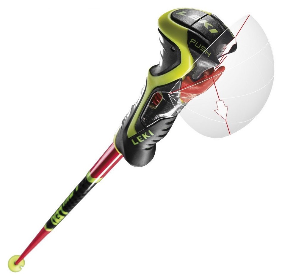 Палки для горных лыж Leki WORLDCUP RACING SL 115см Fluorescent red/black/neon yellow (65067481-WRH)