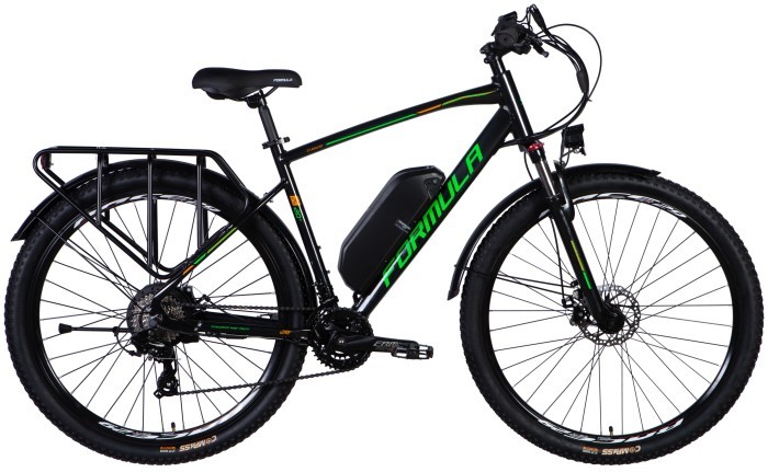 Велосипед с электроприводом 28" AL Formula eCURSOR MAN DD CS рама-20" 48B 12.5А*ч 500Вт черно-зеленый YS 2498-1 2025