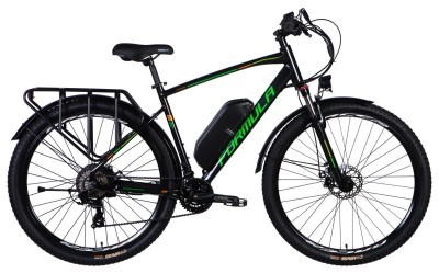 Велосипед с электроприводом 28" AL Formula eCURSOR MAN DD CS рама-20" 48B 12.5А*ч 500Вт черно-зеленый YS 2498-1 2025