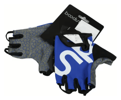 Рукавички велосипедні BEcool 2140018 синій з білим М AM (брендоване пакування)