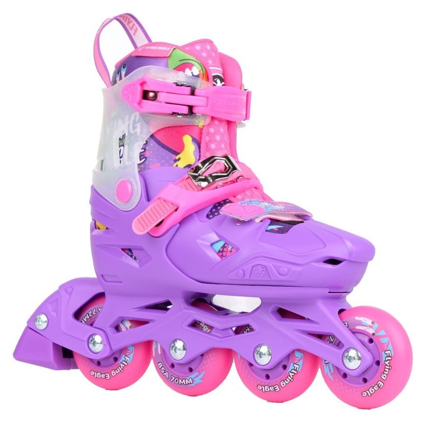 Дитячі розсувні ролики Flying Eagle S3 рожеві