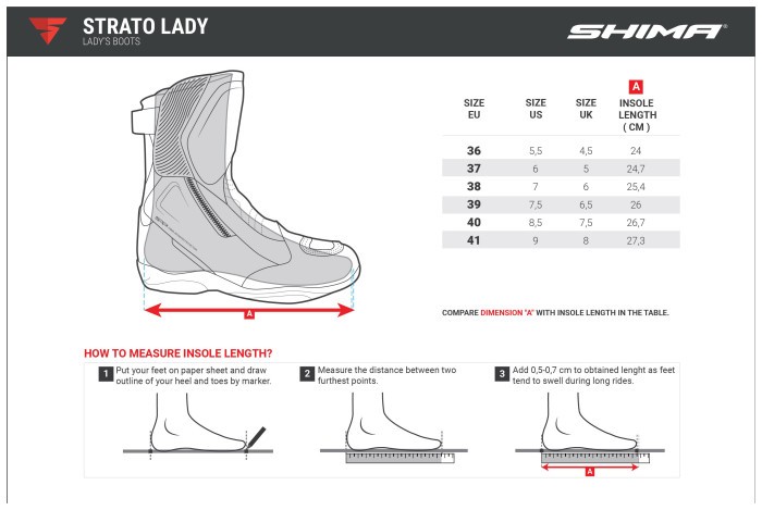 Моточеревики Shima STRATO LADY 41