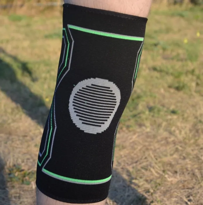 Наколінники PowerPlay 4099 Knee Support Чорно/зелені L/XL (пара)
