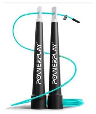 Скакалка швидкісна PowerPlay 4202 Ultra Speed Rope Бірюзова (2,9m.)