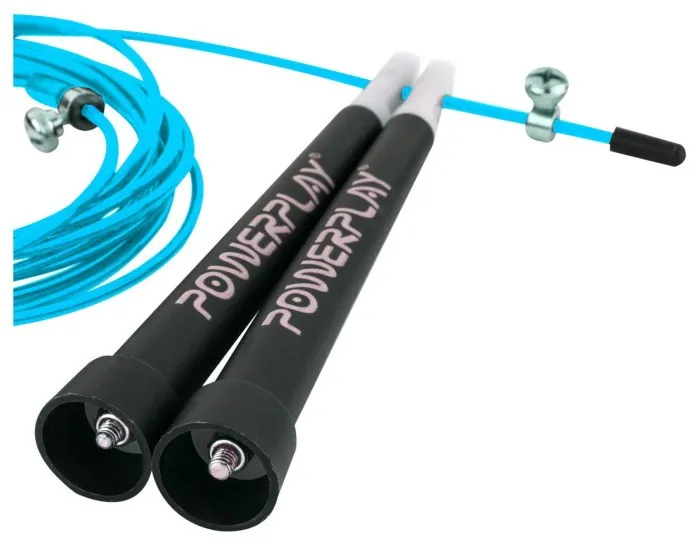 Скакалка швидкісна PowerPlay 4202 Ultra Speed Rope Бірюзова (2,9m.)