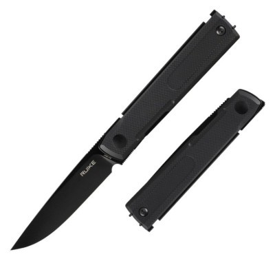 Ніж складаний кишеньковий Ruike D712-B, (7.7 см) 8Cr13MoV / G10 чорний