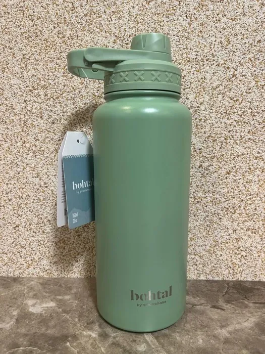 Бутылочка для воды металлическая с двойной вакуумной изоляцией Bohtal Insulated Sports Bottle 960 ml/32 oz Green