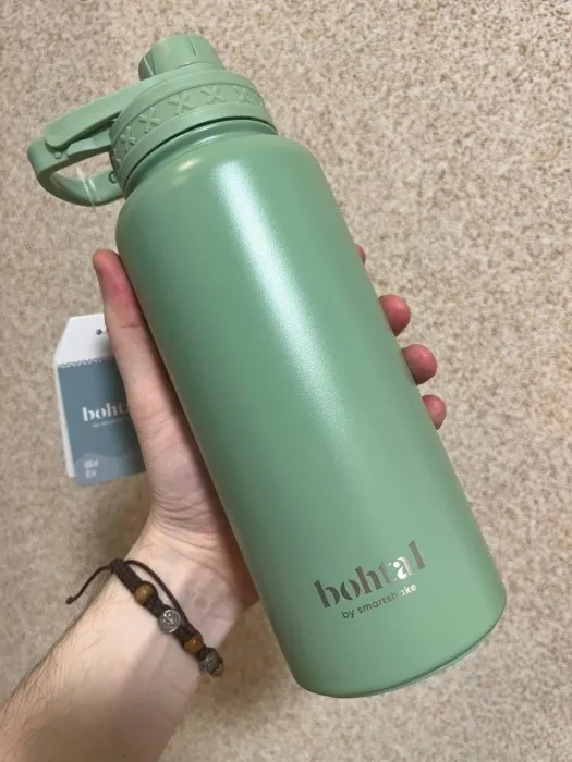 Бутылочка для воды металлическая с двойной вакуумной изоляцией Bohtal Insulated Sports Bottle 960 ml/32 oz Green