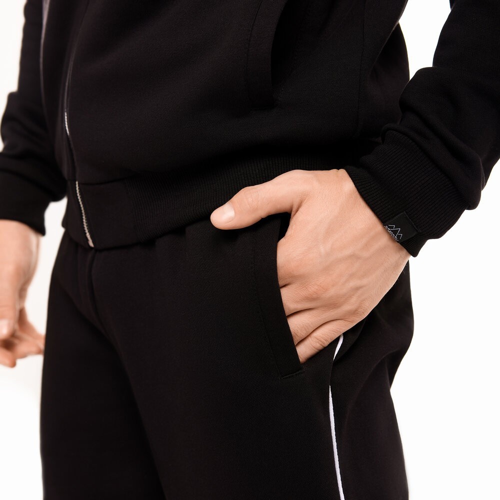 Спортивний демісезонний костюм чоловічий чорний. Комплект штани та кофта Pobedov Brume, укр, укр