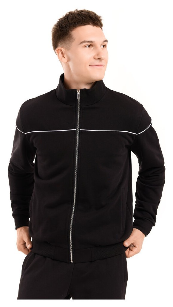 Спортивний демісезонний костюм чоловічий чорний. Комплект штани та кофта Pobedov Brume, укр, укр