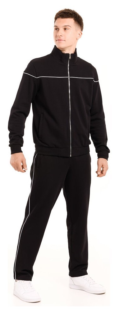 Спортивний демісезонний костюм чоловічий чорний. Комплект штани та кофта Pobedov Brume, укр, укр