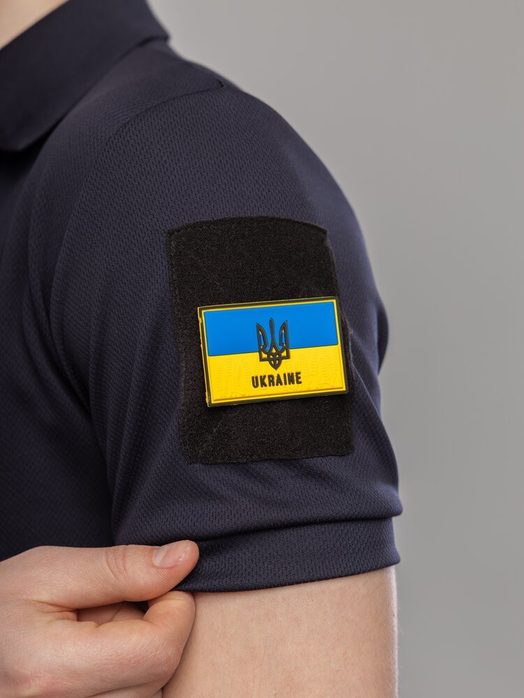 Мілітарі футболка кулмакс темно-синя весна/літо чоловіча Pobedov Recon, укр, укр