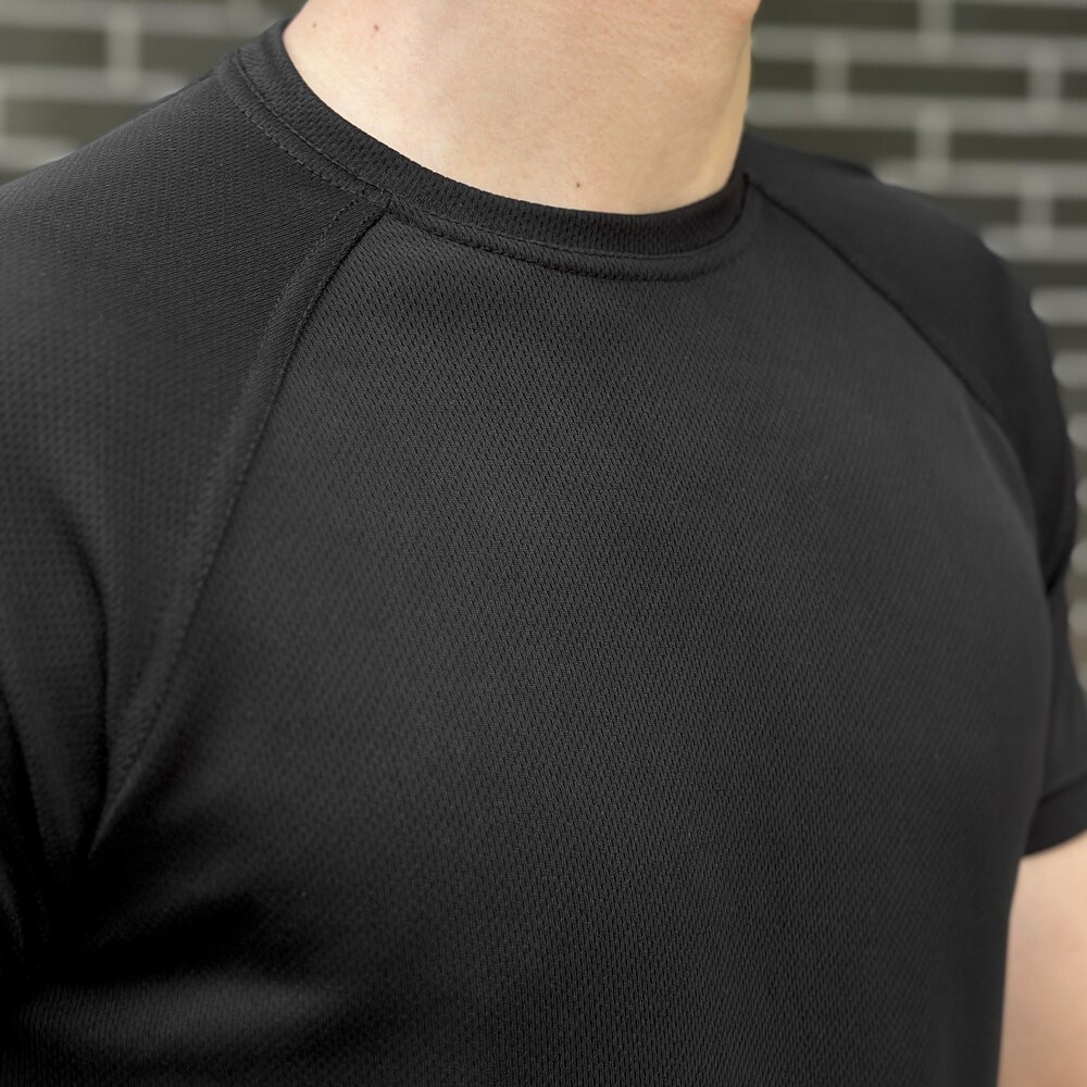 Тактична мілітарі футболка кулмакс чорна чоловіча Pobedov Ergo