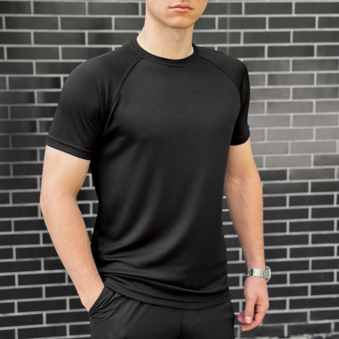 Тактична мілітарі футболка кулмакс чорна чоловіча Pobedov Ergo, укр, укр