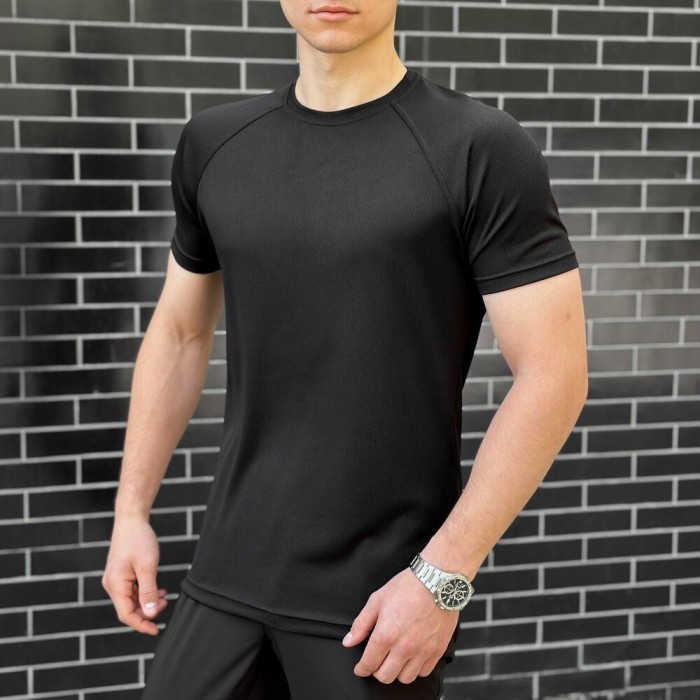 Тактична мілітарі футболка кулмакс чорна чоловіча Pobedov Ergo, укр, укр