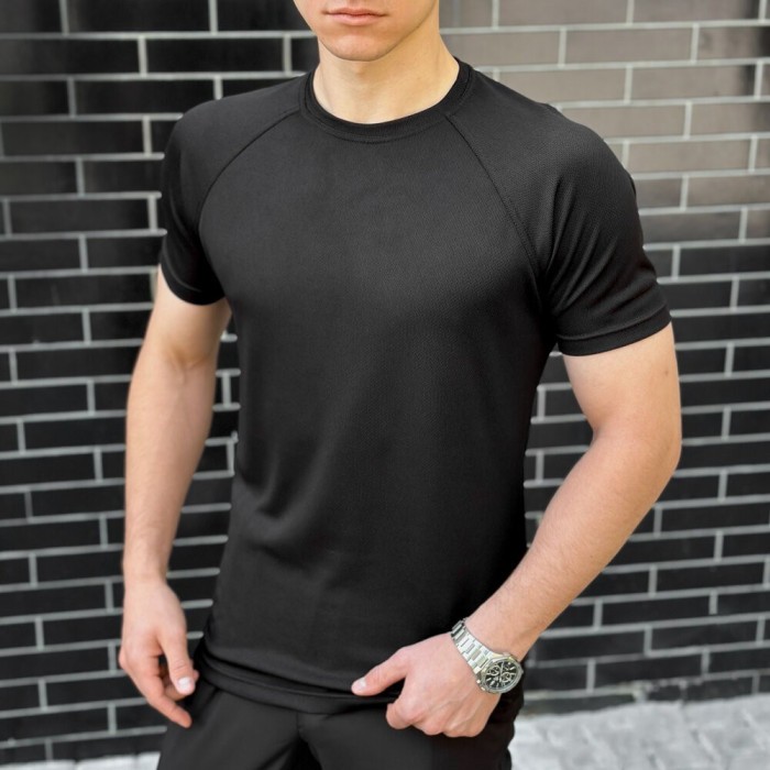 Тактична мілітарі футболка кулмакс чорна чоловіча Pobedov Ergo, укр, укр