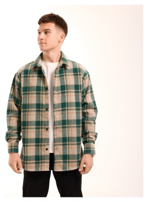 Сорочка в клітинку зелена. Чоловіча сорочка Pobedov Tartan в клітинку