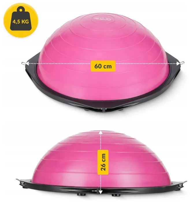 Балансувальна платформа 4FIZJO Bosu Ball 60 см Pink (P-5905973402453)
