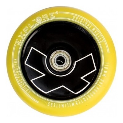 Колесо для трюкового самоката Explore 110 литой пластик abec-9 Желтый