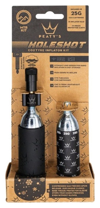 Насос Peaty's Holeshot CO2 Tyre Inflator, MTB 25g, Black