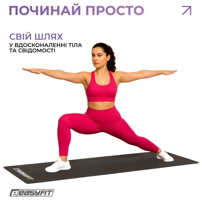 Коврик для фитнеса EasyFit EVA 3 мм (черный)