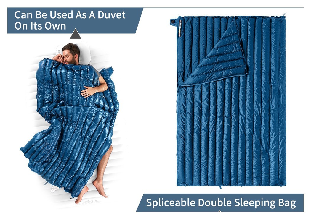 Спальный мешок с натуральным пухом Naturehike CWM295 CNK2300SD013, голубой