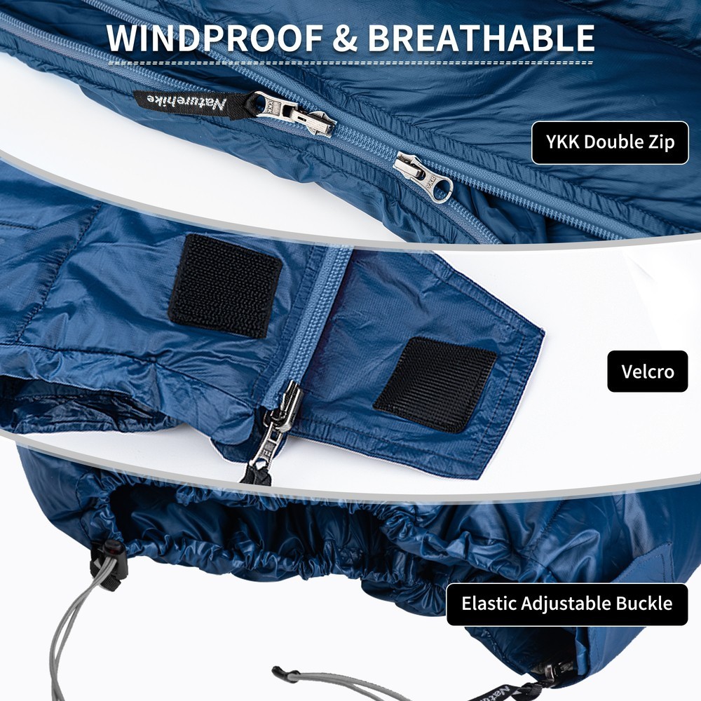 Спальный мешок с натуральным пухом Naturehike CWM295 CNK2300SD013, голубой