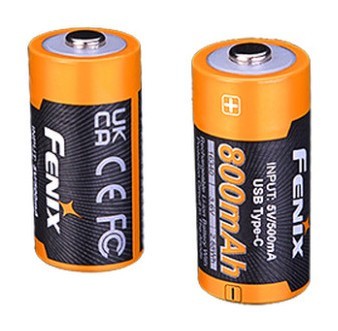 Акумулятор 16340 Fenix 800 UP mAh Li-ion Type-C