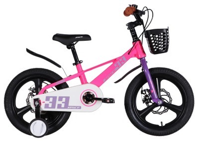Велосипед MG 16" SPACE KID ORION DD рама-9" рожевий з фіолетовим 2026