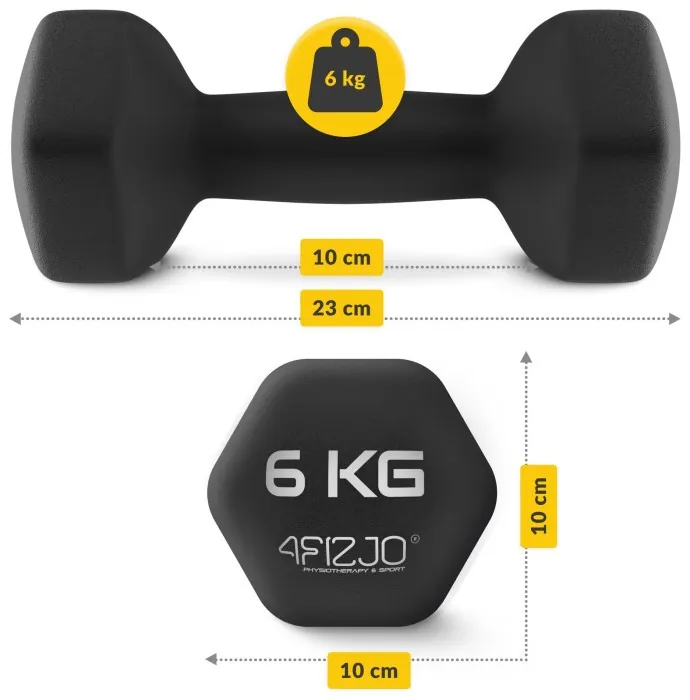 Гантелі вінілові 4FIZJO Classic 2 x 6 кг (P-5905973403191)